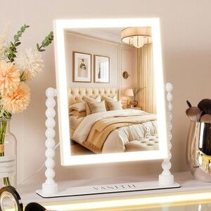 New Lighted Makeup Mirror, 17.3" × 13" Hollywood Vanity Mirror with Lights